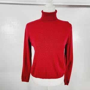 Vintage 90's Pendleton Red Turtleneck Sweater (w/Defects), Medium, 100% …